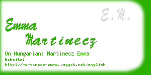 emma martinecz business card